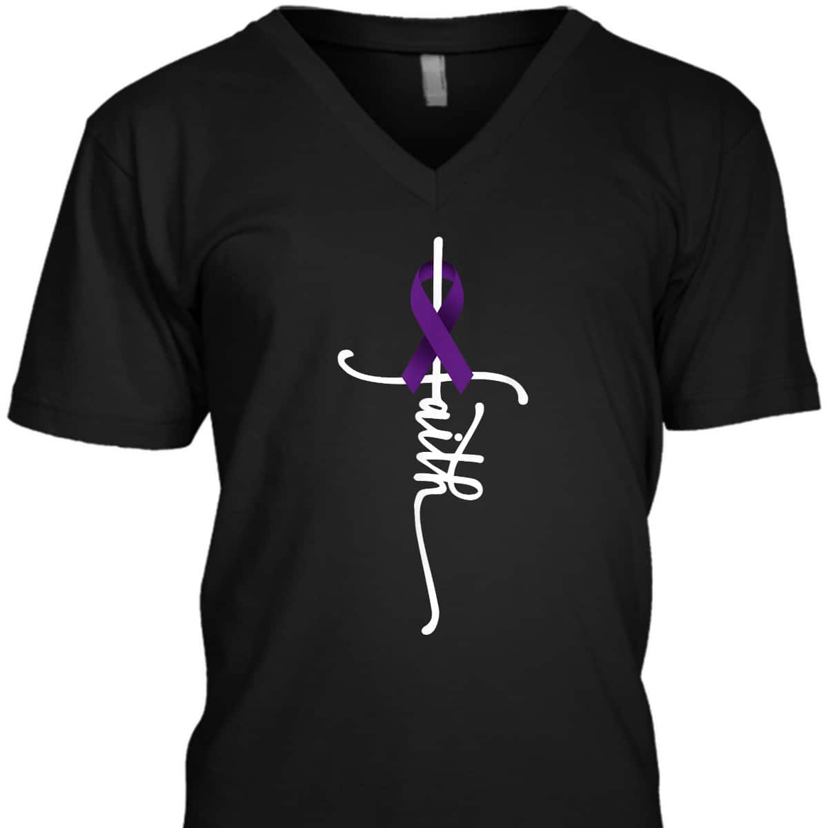 Pancreatic Cancer Faith Pancreatic Cancer Awareness Support T-Shirt Pancreatic Cancer Faith Pancreatic Cancer Awareness Support T-Shirt