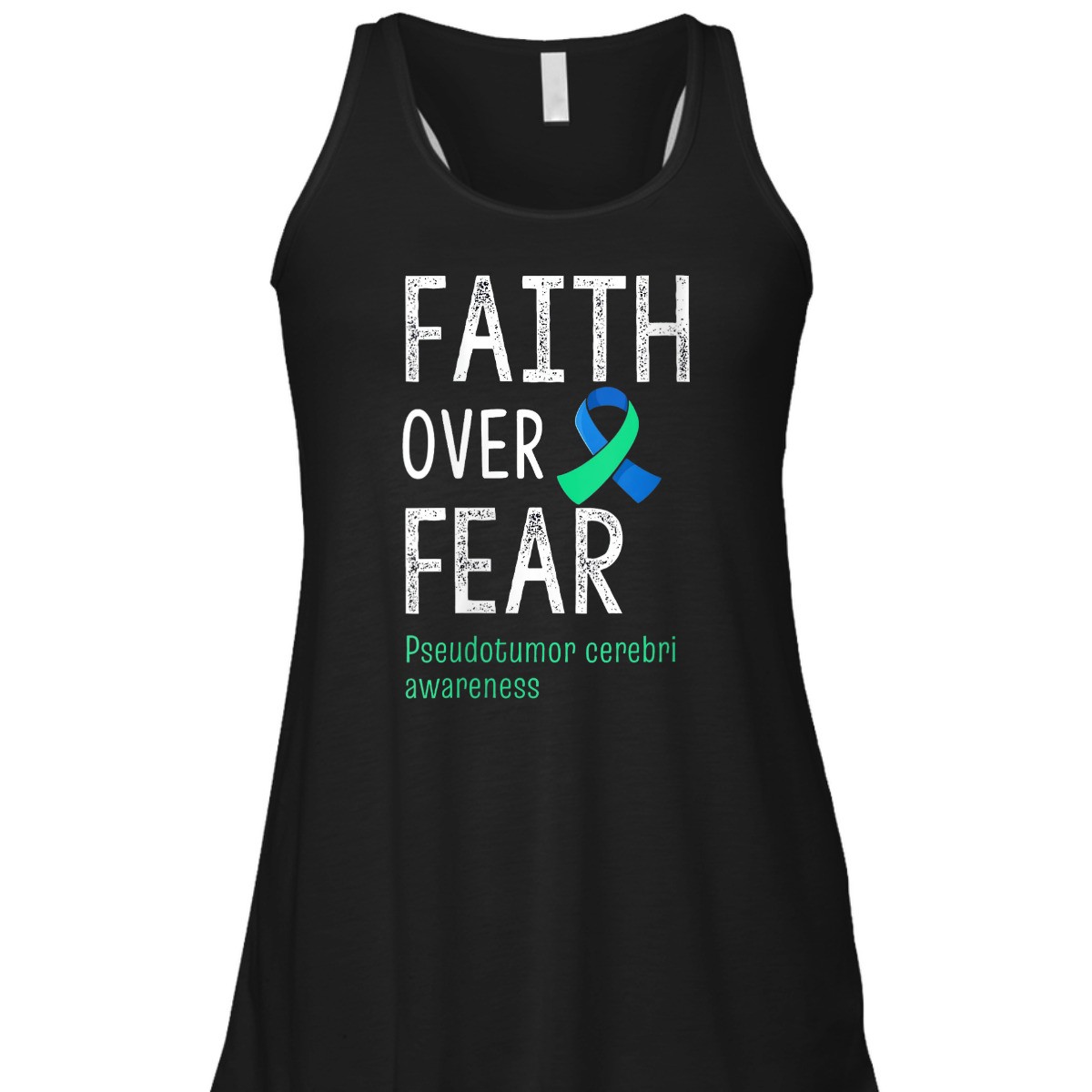 Christian Faith Over Fear Pseudotumor Cerebri Awareness T-Shirt Christian Faith Over Fear Pseudotumor Cerebri Awareness T-Shirt