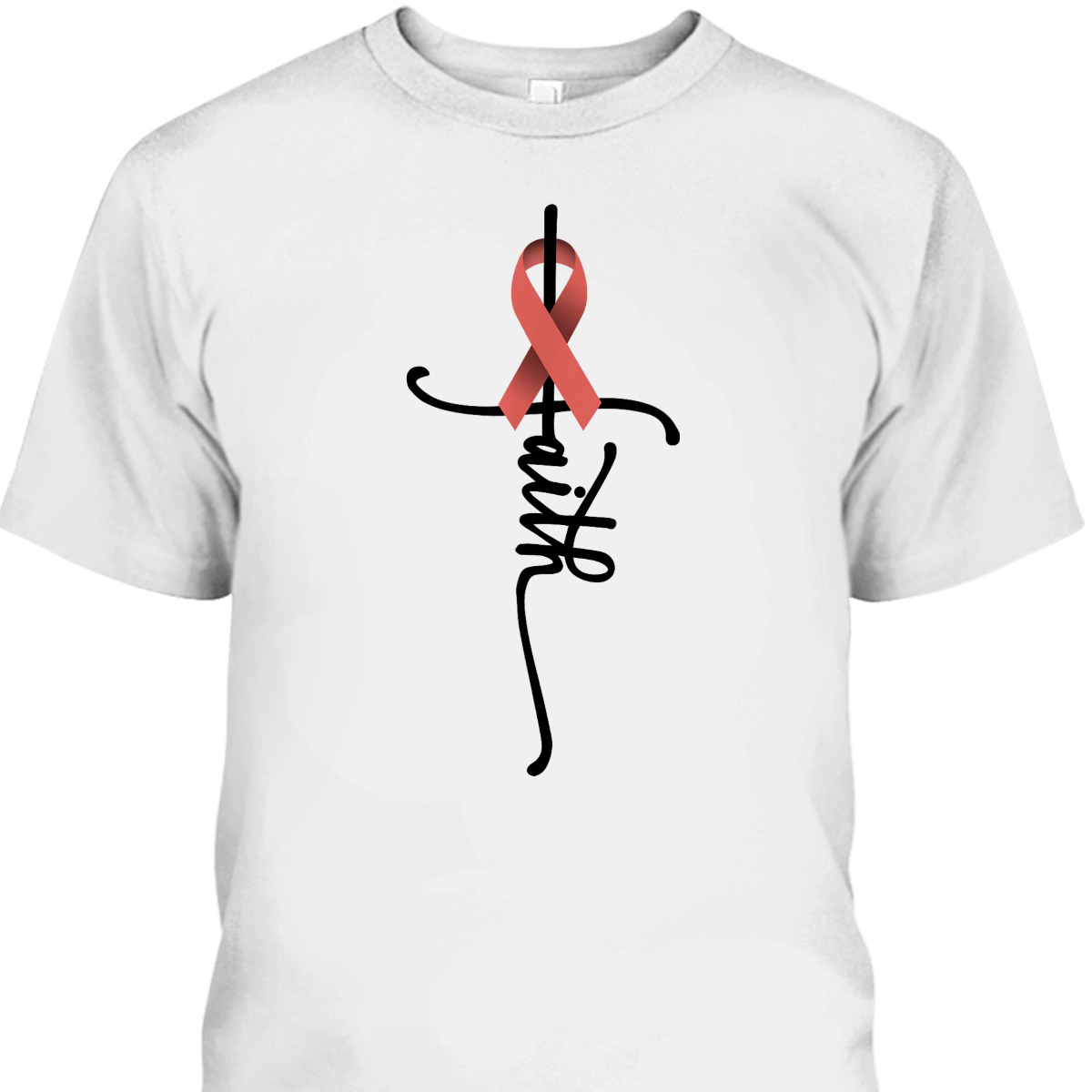 Uterine Cancer Faith Endometrial Cancer Awareness Support T-Shirt Uterine Cancer Faith Endometrial Cancer Awareness Support T-Shirt