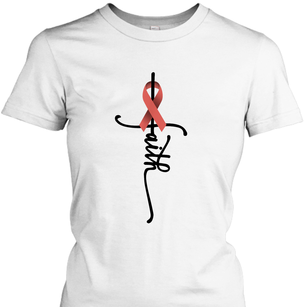 Uterine Cancer Faith Endometrial Cancer Awareness Support T-Shirt Uterine Cancer Faith Endometrial Cancer Awareness Support T-Shirt
