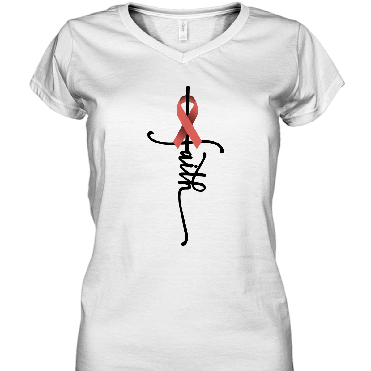Uterine Cancer Faith Endometrial Cancer Awareness Support T-Shirt Uterine Cancer Faith Endometrial Cancer Awareness Support T-Shirt