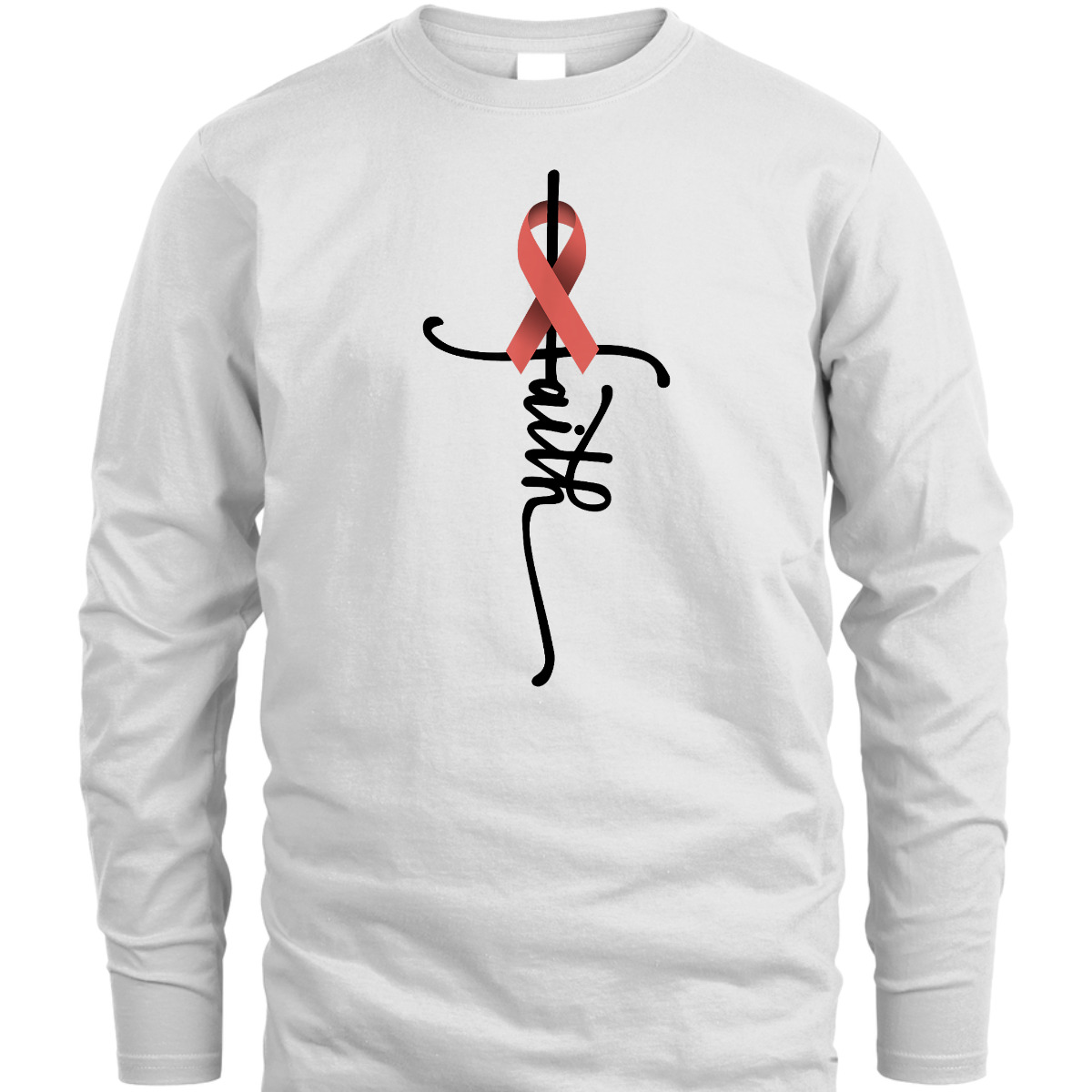 Uterine Cancer Faith Endometrial Cancer Awareness Support T-Shirt Uterine Cancer Faith Endometrial Cancer Awareness Support T-Shirt