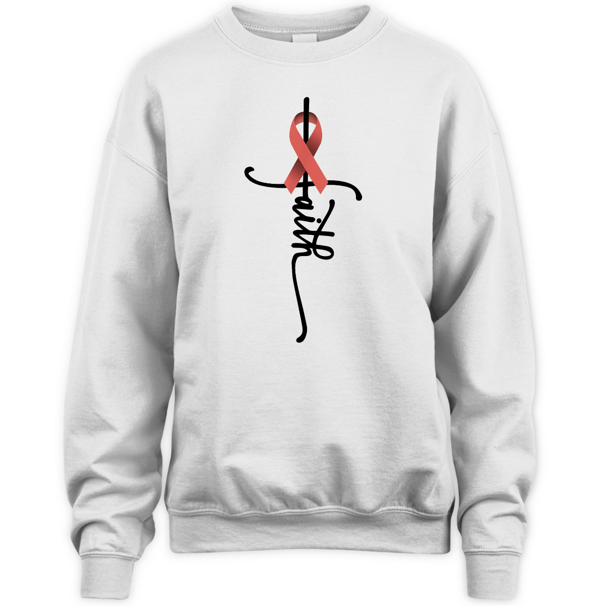 Uterine Cancer Faith Endometrial Cancer Awareness Support T-Shirt Uterine Cancer Faith Endometrial Cancer Awareness Support T-Shirt