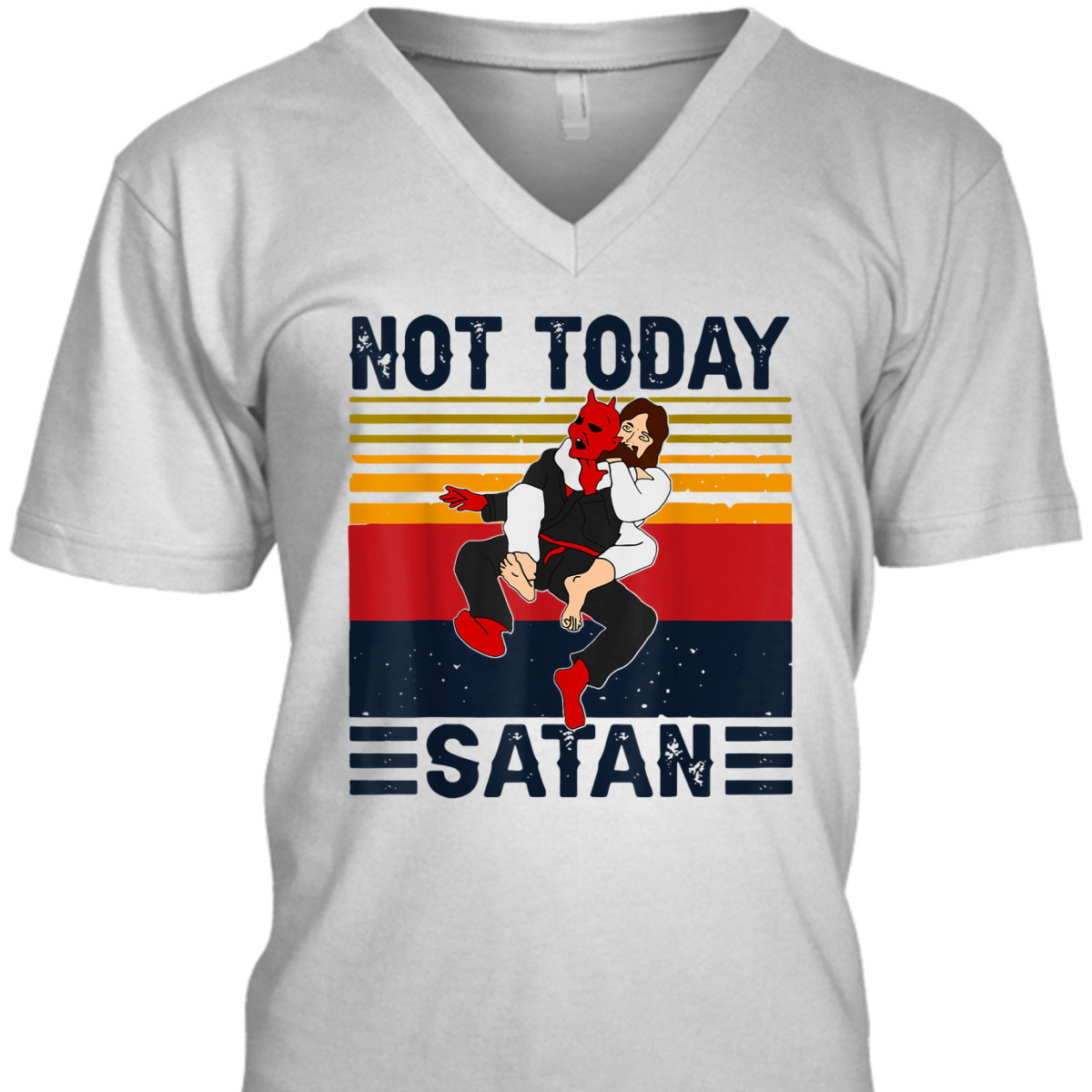 Not Today Satan Christian Funny T-Shirt Jesus Karate Kung Fu Fighting Satan Not Today Satan Christian Funny T-Shirt Jesus Karate Kung Fu Fighting Satan