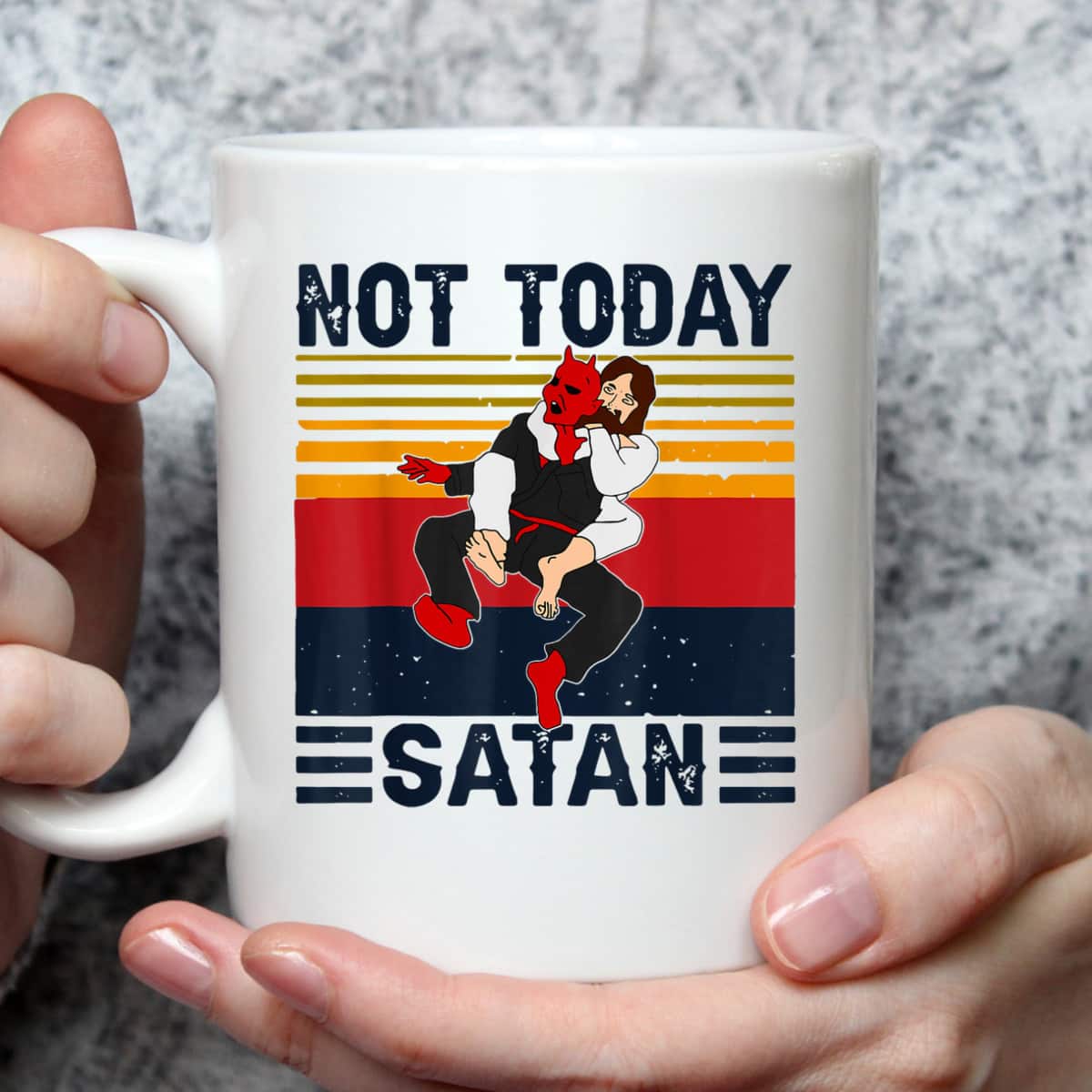 Not Today Satan Christian Funny T-Shirt Jesus Karate Kung Fu Fighting Satan Not Today Satan Christian Funny T-Shirt Jesus Karate Kung Fu Fighting Satan