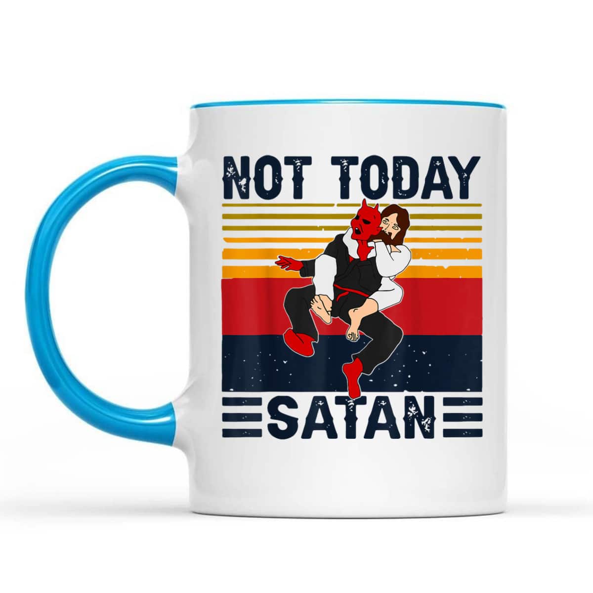 Not Today Satan Christian Funny T-Shirt Jesus Karate Kung Fu Fighting Satan Not Today Satan Christian Funny T-Shirt Jesus Karate Kung Fu Fighting Satan