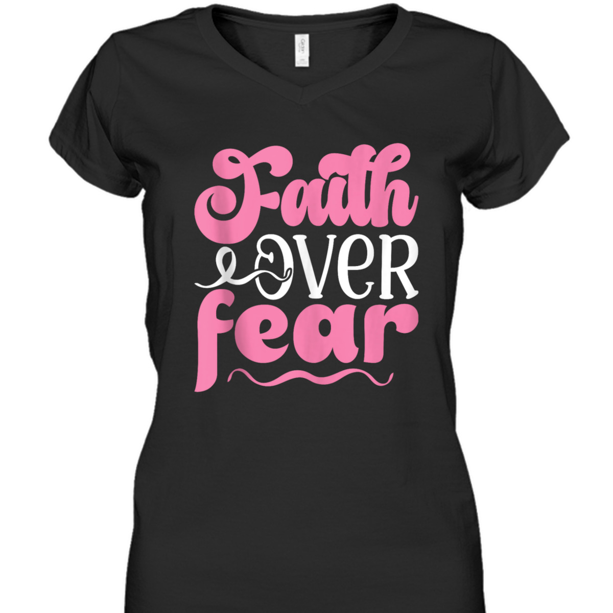 Breast Cancer Awareness Faith Over Fear T-Shirt Breast Cancer Awareness Faith Over Fear T-Shirt