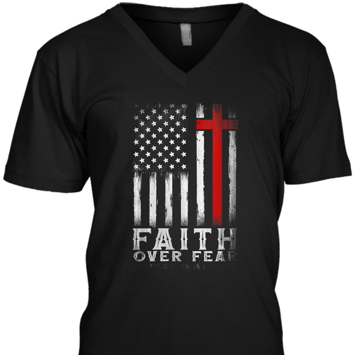 Christian USA American Flag Christ Faith Over Fear Bible Verse T-Shirt 4th Of July Gift Christian USA American Flag Christ Faith Over Fear Bible Verse T-Shirt 4th Of July Gift