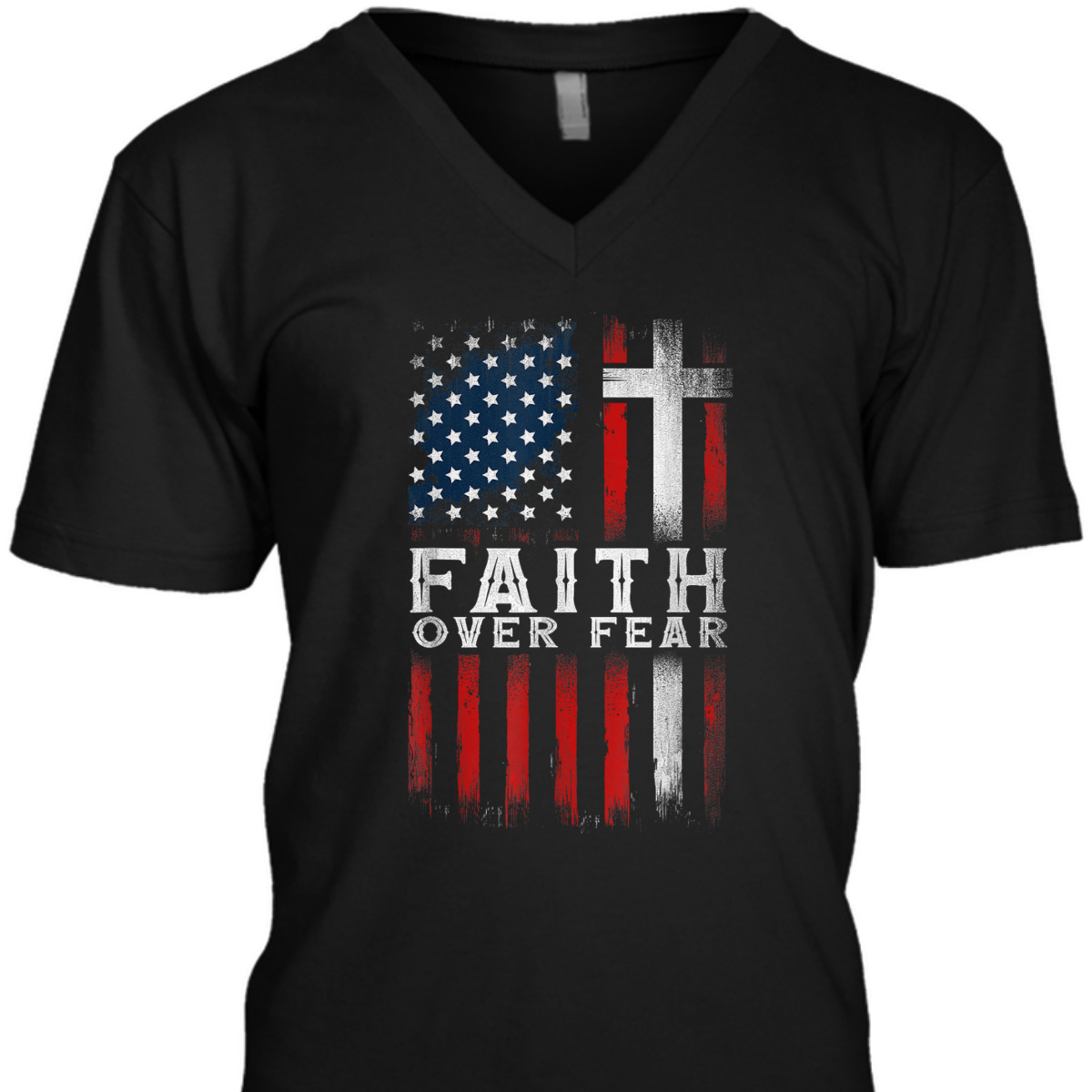 Christian US USA Flag American Christ Faith Over Fear Cross 4th Of July Independent Day T-Shirt Christian US USA Flag American Christ Faith Over Fear Cross 4th Of July Independent Day T-Shirt