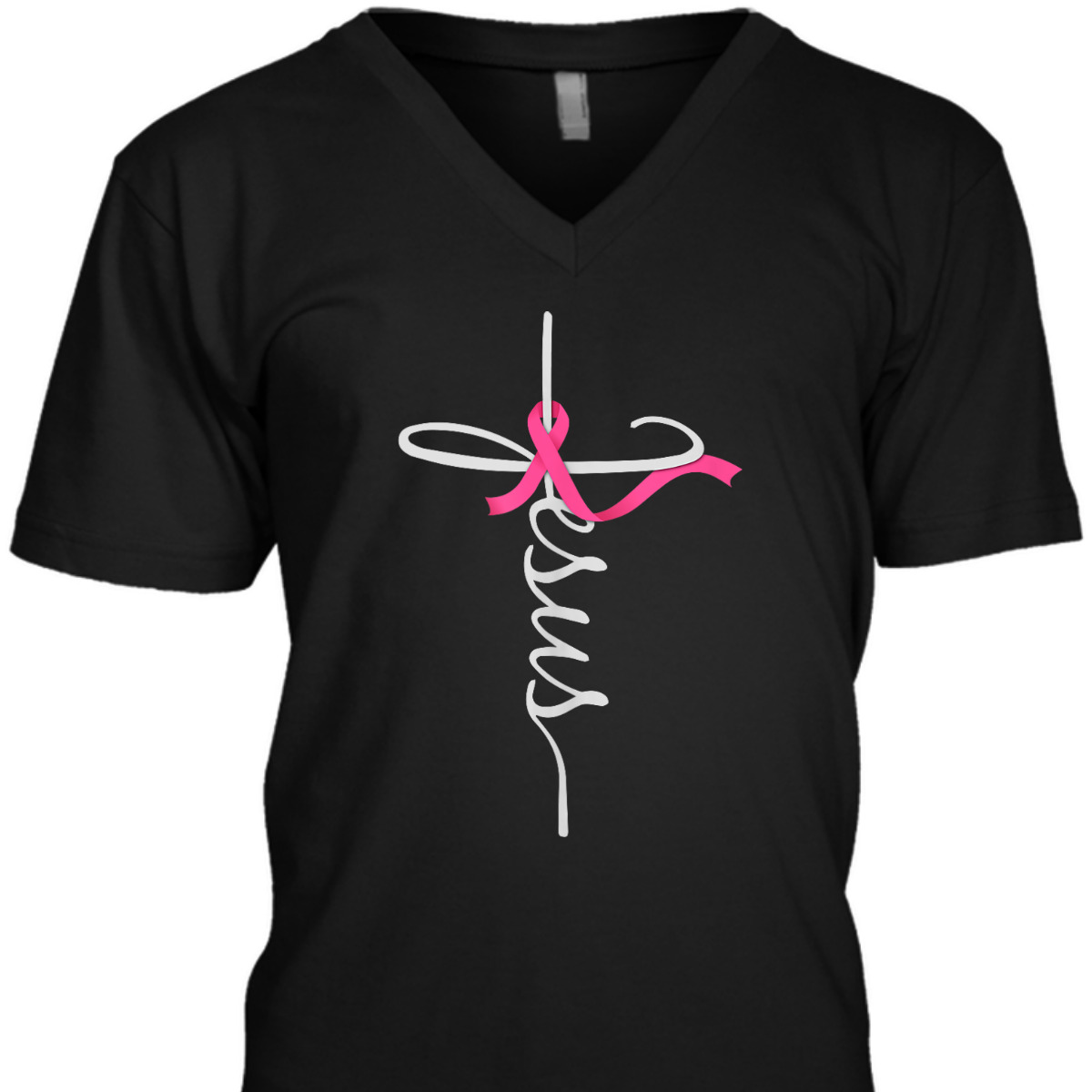 Faith Over Fear Cross Breast Cancer Awareness Jesus Believers T-Shirt Faith Over Fear Cross Breast Cancer Awareness Jesus Believers T-Shirt