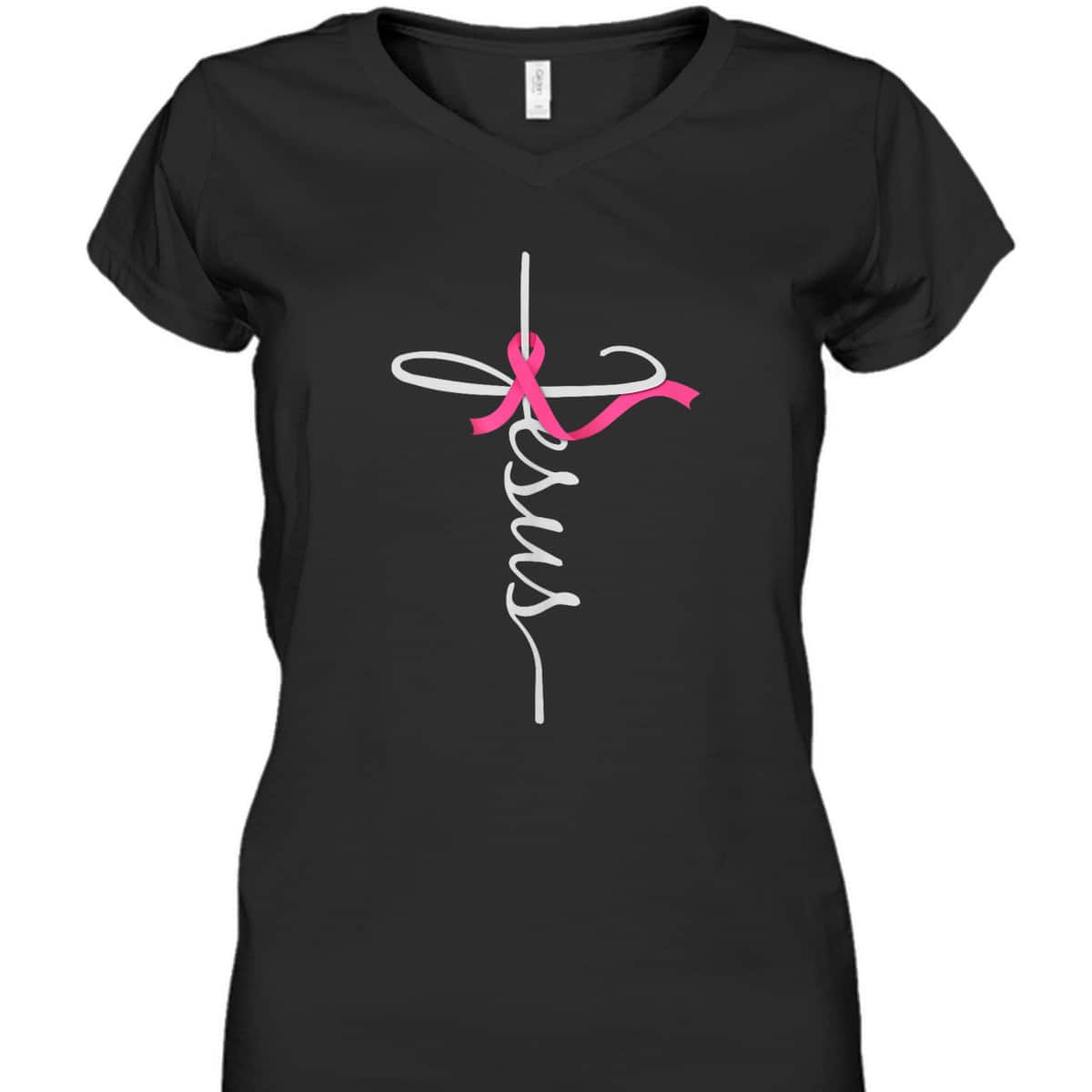 Faith Over Fear Cross Breast Cancer Awareness Jesus Believers T-Shirt Faith Over Fear Cross Breast Cancer Awareness Jesus Believers T-Shirt