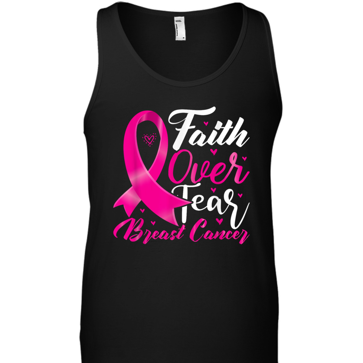 Faith Over Fear Breast Cancer Awareness Christian Faith T-Shirt Faith Over Fear Breast Cancer Awareness Christian Faith T-Shirt