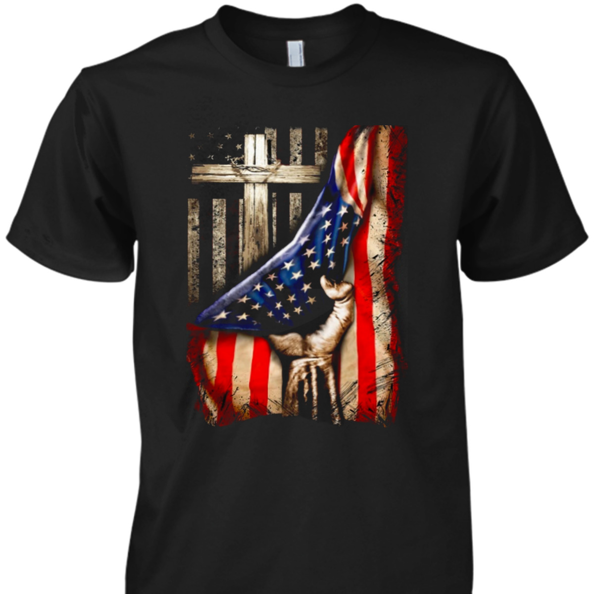 American Flag Cross Jesus Hand Pride Christian 4th Of July Independent Day T-Shirt American Flag Cross Jesus Hand Pride Christian 4th Of July Independent Day T-Shirt
