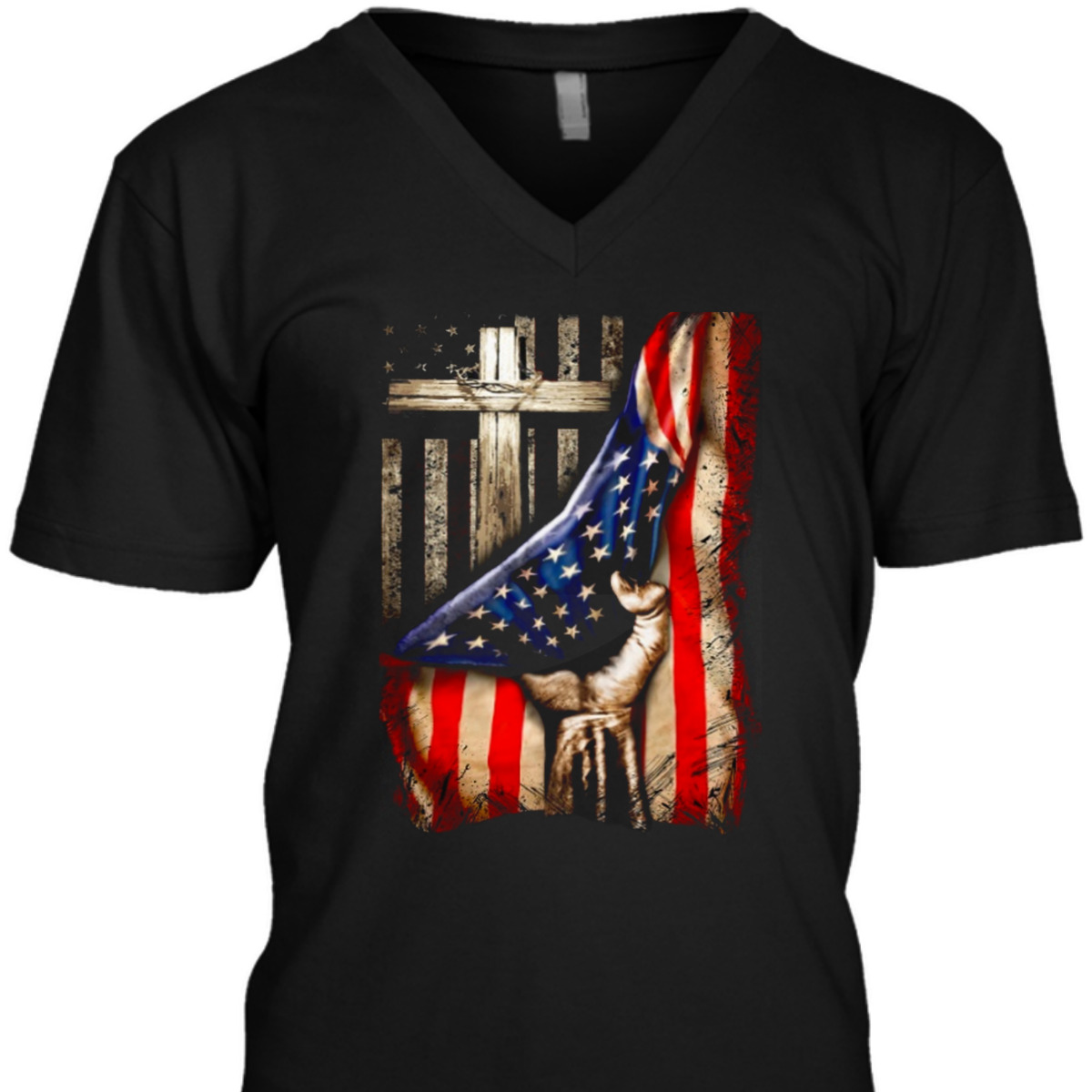American Flag Cross Jesus Hand Pride Christian 4th Of July Independent Day T-Shirt American Flag Cross Jesus Hand Pride Christian 4th Of July Independent Day T-Shirt