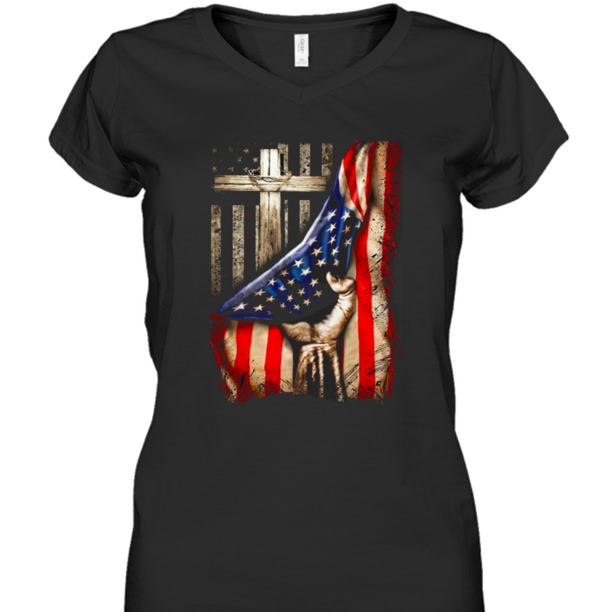 American Flag Cross Jesus Hand Pride Christian 4th Of July Independent Day T-Shirt American Flag Cross Jesus Hand Pride Christian 4th Of July Independent Day T-Shirt