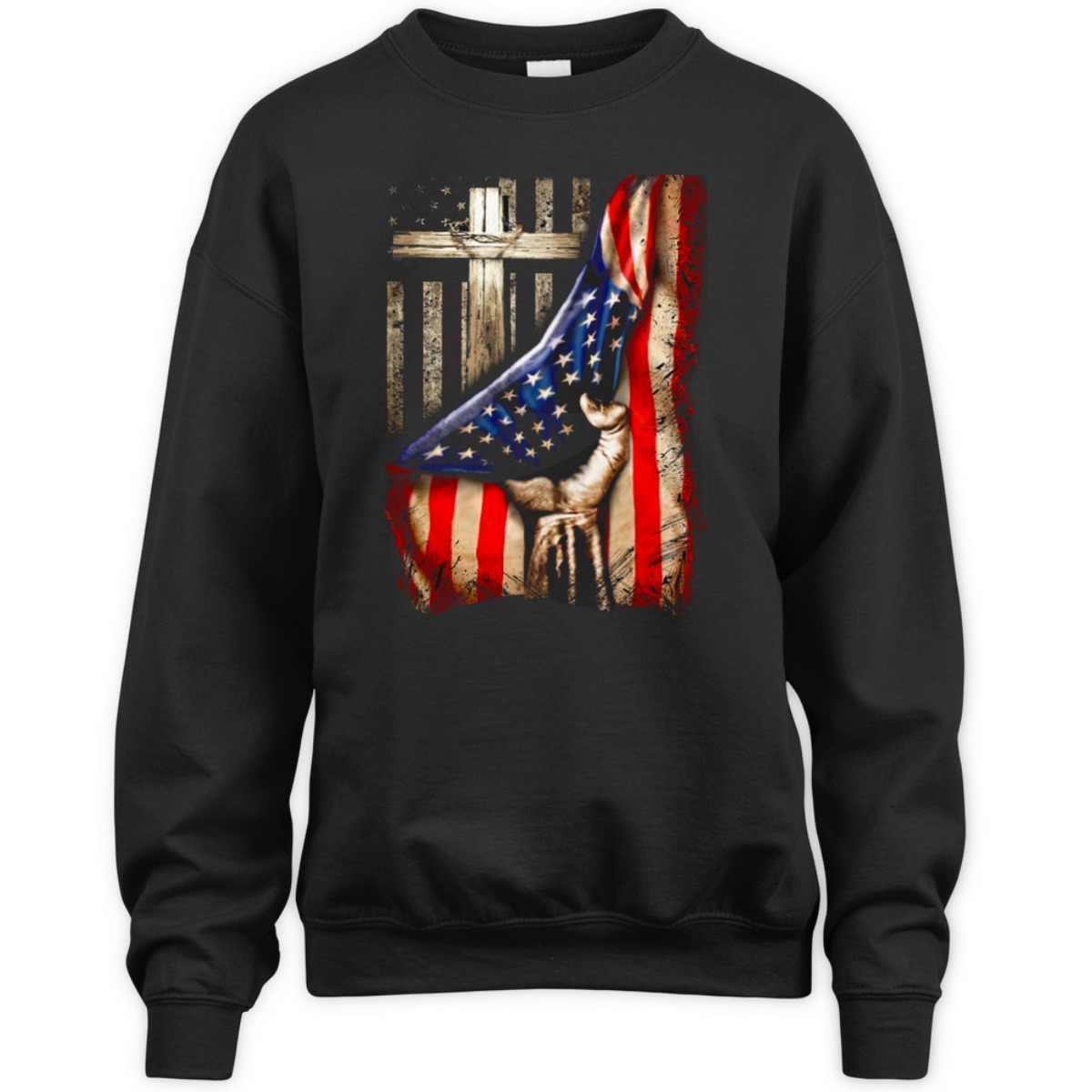 American Flag Cross Jesus Hand Pride Christian 4th Of July Independent Day T-Shirt American Flag Cross Jesus Hand Pride Christian 4th Of July Independent Day T-Shirt