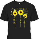 Faith Over Fear T-Shirt Childhood Cancer Awareness Sunflower Gift For Believers Faith Over Fear T-Shirt Childhood Cancer Awareness Sunflower Gift For Believers