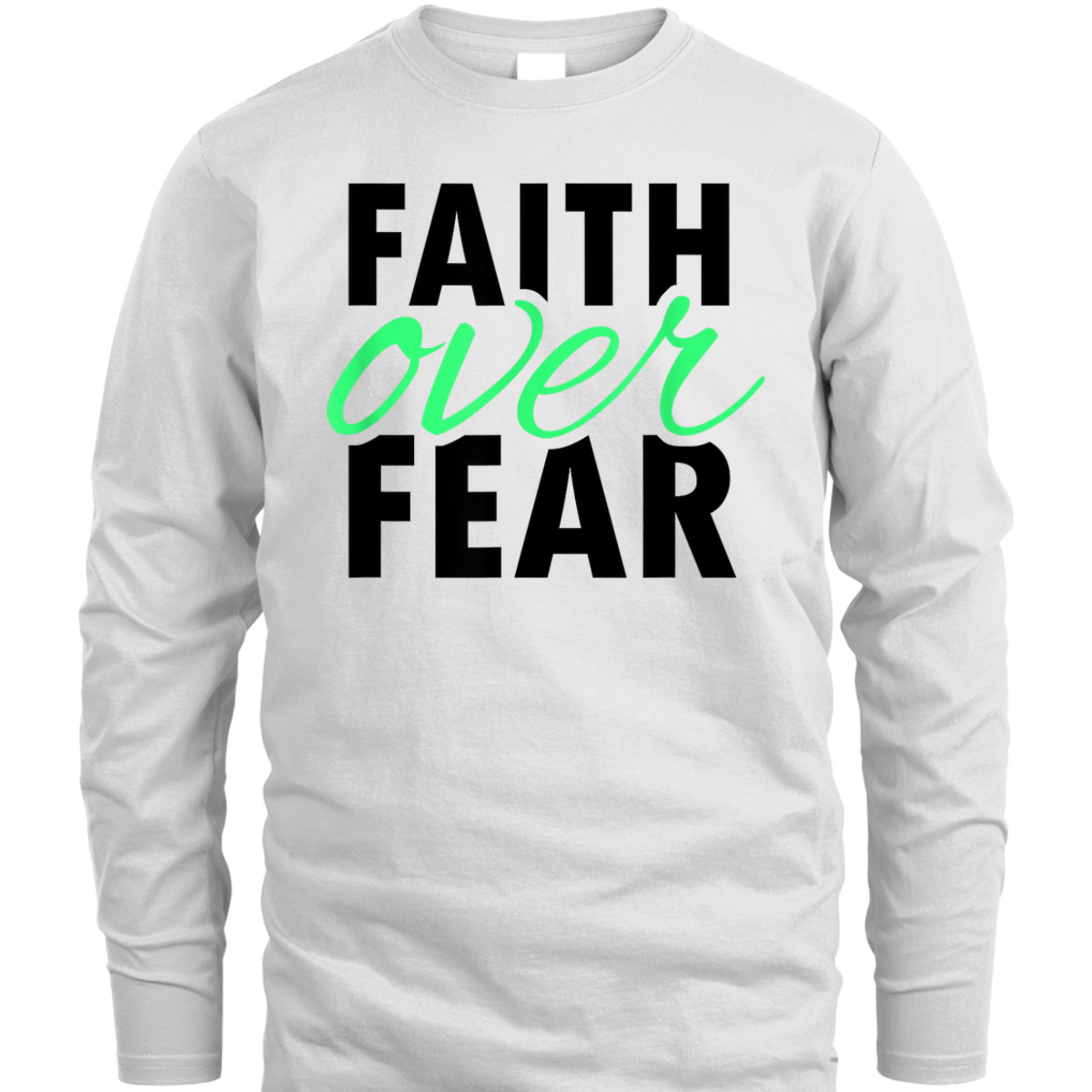 Vintage Faith Over Fear Christian Bible Verse Religious T-Shirt Vintage Faith Over Fear Christian Bible Verse Religious T-Shirt