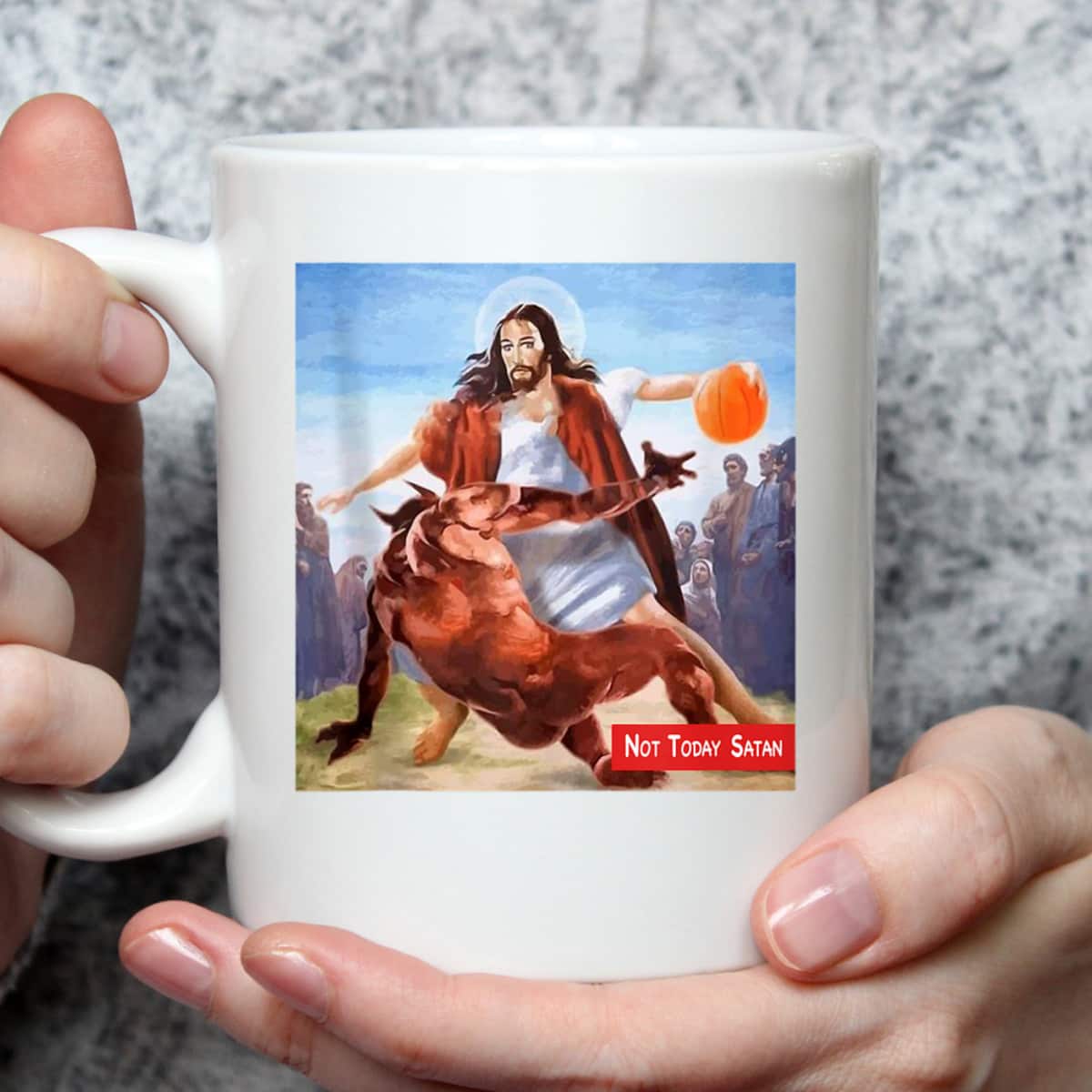 Not Today Satan Jesus Crossover Basketball Funny Christian T-Shirt Not Today Satan Jesus Crossover Basketball Funny Christian T-Shirt