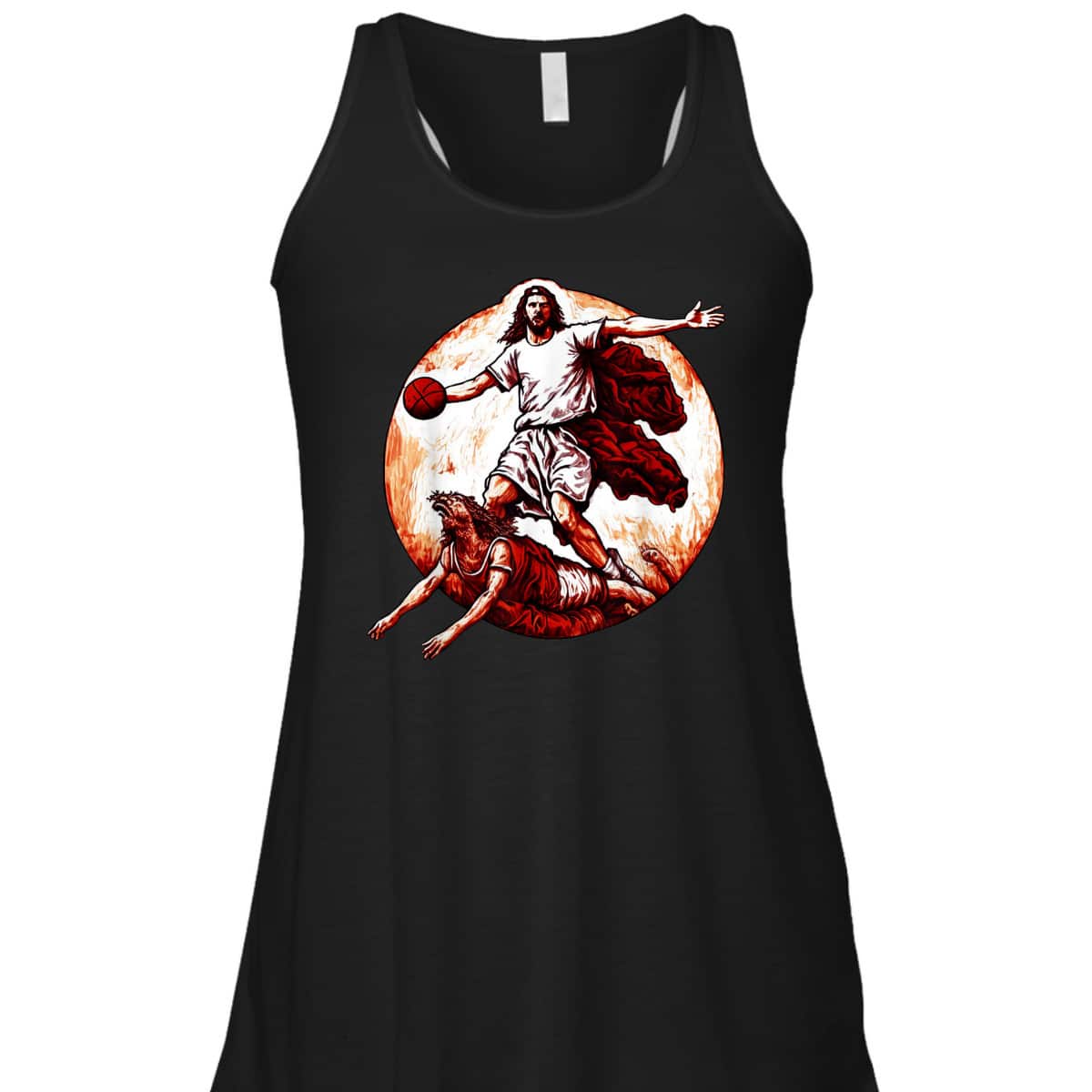 Funny Christian T-Shirt Jesus Crossing Up The Devil Christian Basketball Lover Funny Christian T-Shirt Jesus Crossing Up The Devil Christian Basketball Lover