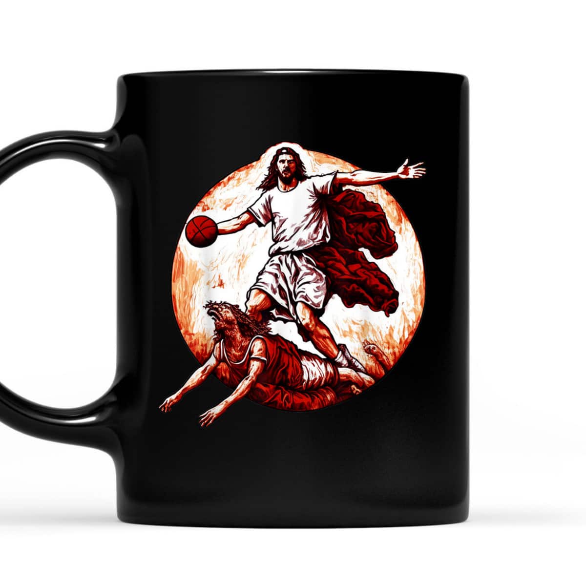 Funny Christian T-Shirt Jesus Crossing Up The Devil Christian Basketball Lover Funny Christian T-Shirt Jesus Crossing Up The Devil Christian Basketball Lover