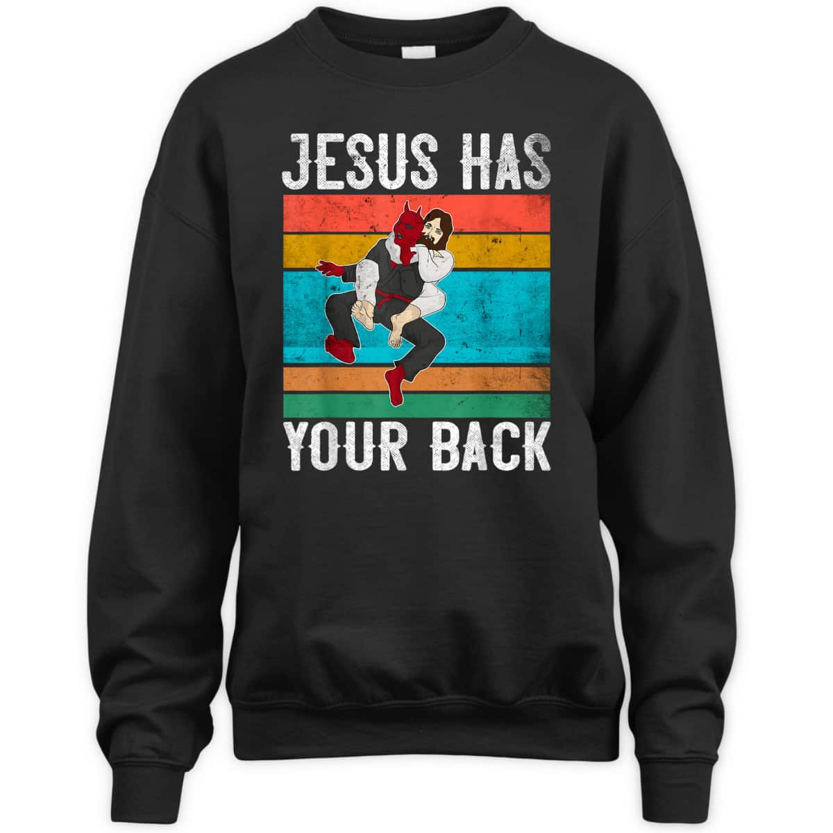 Funny Christian Jesus Has Your Back Brazilian Jiu Jitsu Religious Christian T-Shirt Funny Christian Jesus Has Your Back Brazilian Jiu Jitsu Religious Christian T-Shirt
