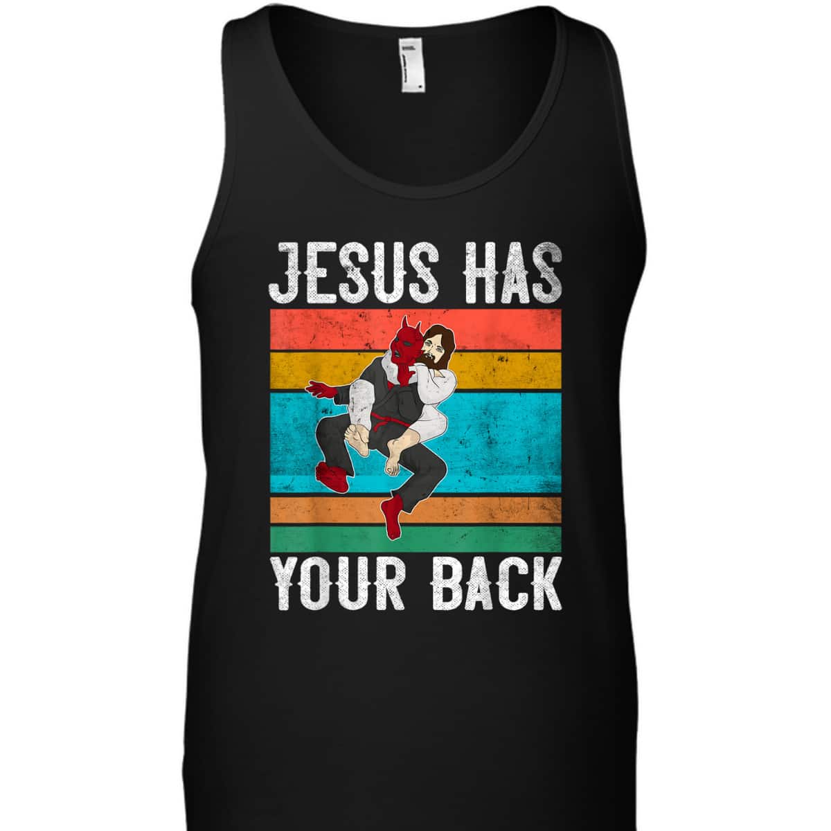 Funny Christian Jesus Has Your Back Brazilian Jiu Jitsu Religious Christian T-Shirt Funny Christian Jesus Has Your Back Brazilian Jiu Jitsu Religious Christian T-Shirt