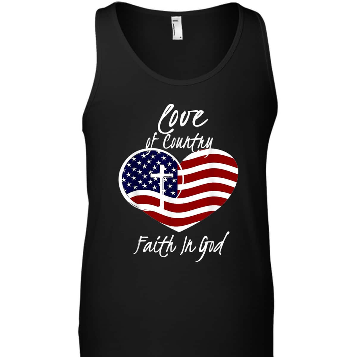 Patriotic Christian Faith In God Heart Cross American Flag July Fourth T-Shirt Patriotic Christian Faith In God Heart Cross American Flag July Fourth T-Shirt