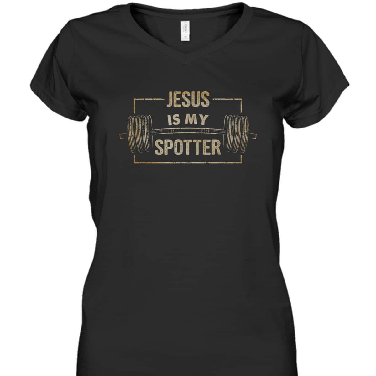 Funny Christian Gymer Jesus Is My Spotter T-Shirt