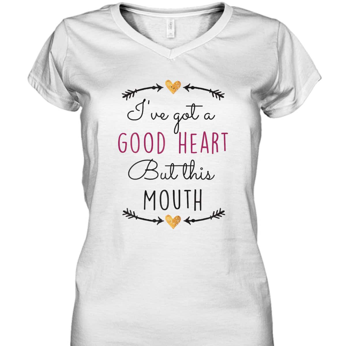 Funny Christian T-Shirt I've Got A Good Heart But This Mouth Funny Christian T-Shirt I've Got A Good Heart But This Mouth