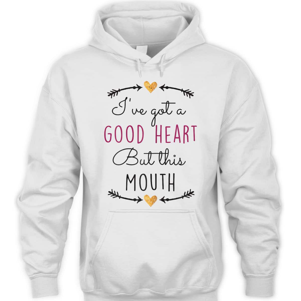 Funny Christian T-Shirt I've Got A Good Heart But This Mouth Funny Christian T-Shirt I've Got A Good Heart But This Mouth