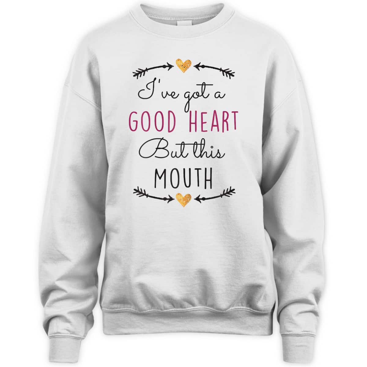 Funny Christian T-Shirt I've Got A Good Heart But This Mouth Funny Christian T-Shirt I've Got A Good Heart But This Mouth