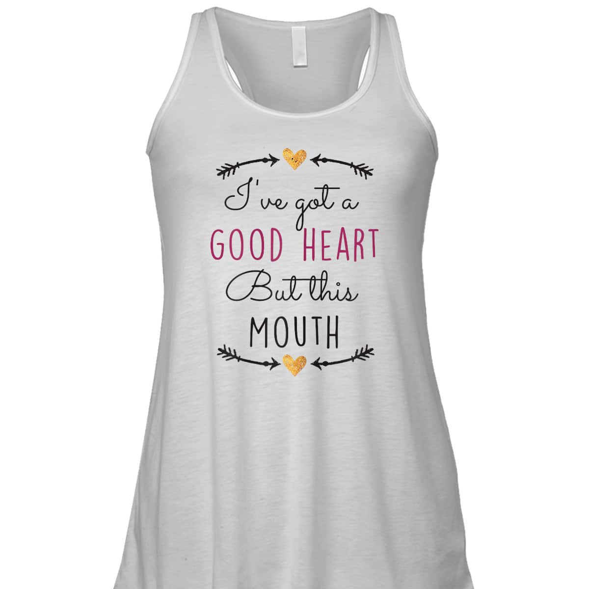 Funny Christian T-Shirt I've Got A Good Heart But This Mouth Funny Christian T-Shirt I've Got A Good Heart But This Mouth