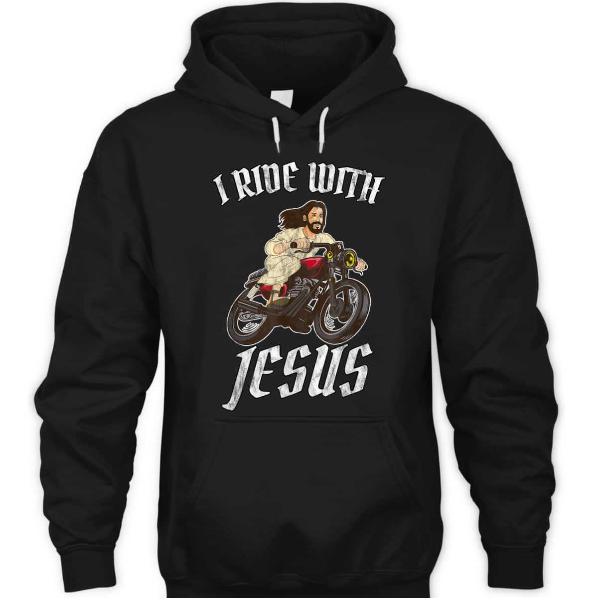 I Ride With Jesus God For Christian Motorcyclists Funny Christian T-Shirt I Ride With Jesus God For Christian Motorcyclists Funny Christian T-Shirt