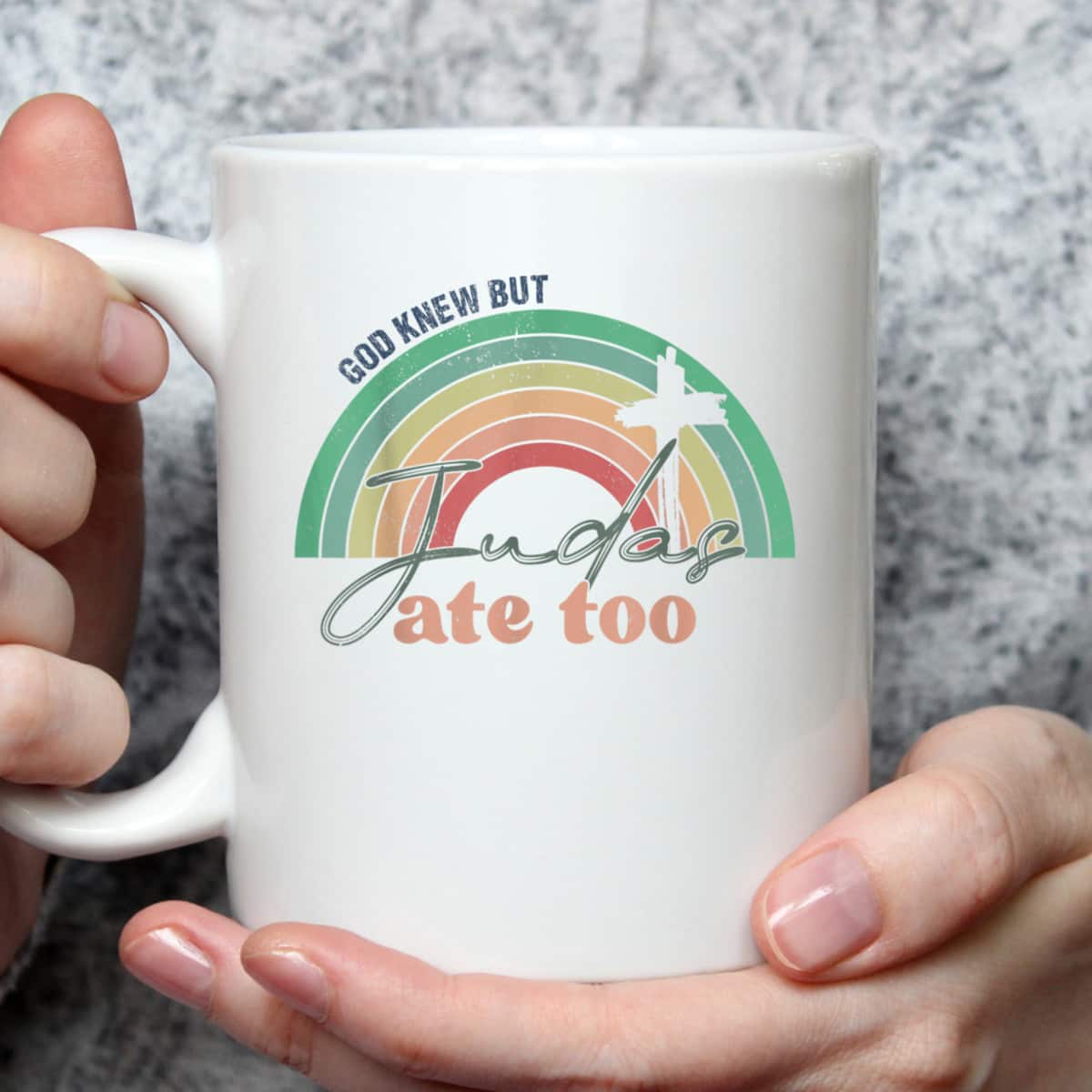 God Knew But Judas Ate Too Rainbow Vintage Funny Christian T-Shirt God Knew But Judas Ate Too Rainbow Vintage Funny Christian T-Shirt