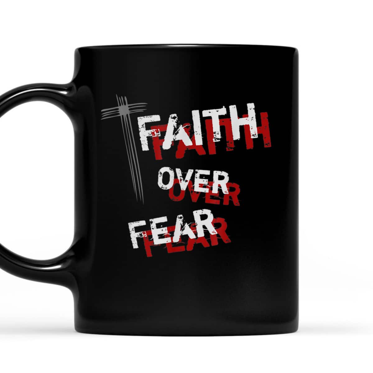 Inspirational Christian Cross Faith Over Fear T-Shirt Inspirational Christian Cross Faith Over Fear T-Shirt