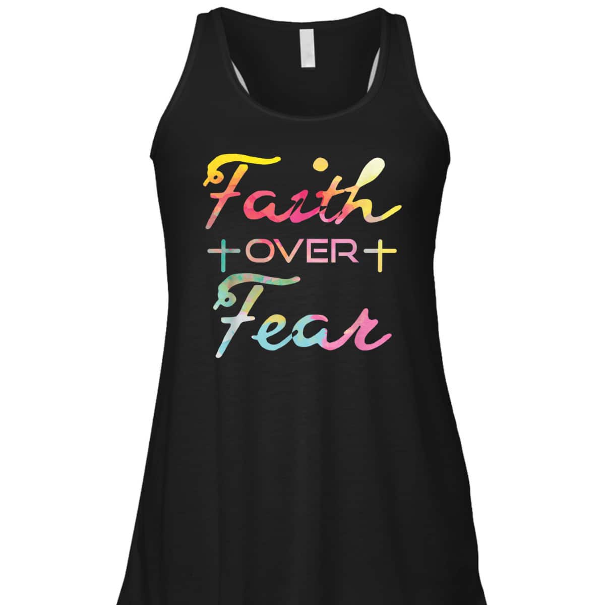 Faith Over Fear Christian Inspiration Bible Verse T-Shirt Faith Over Fear Christian Inspiration Bible Verse T-Shirt