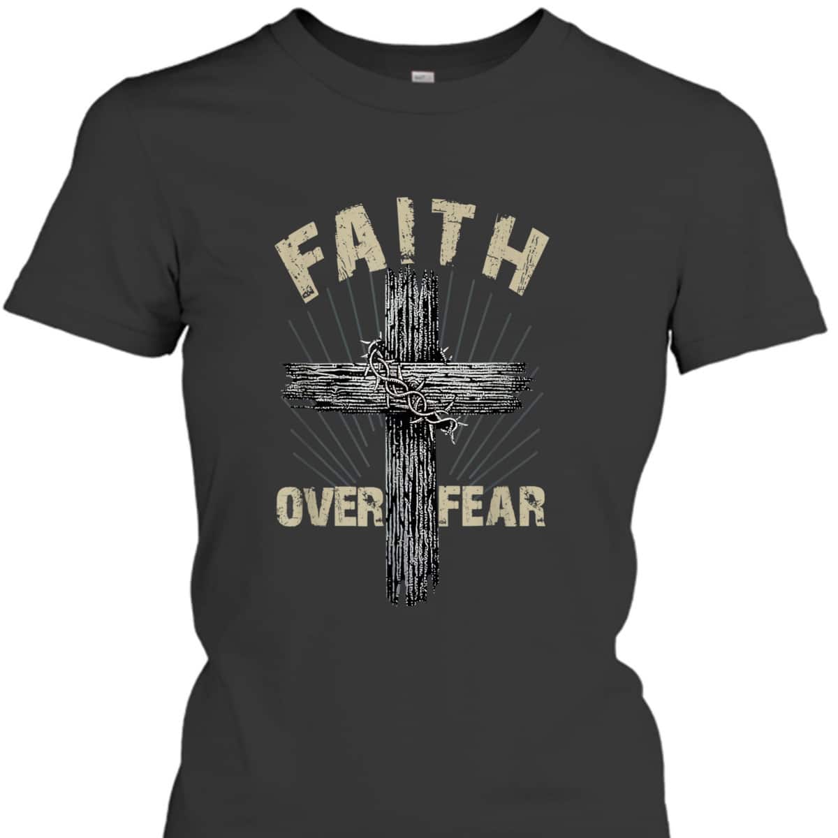Faith Over Fear Christian Cross Religious T-Shirt For Friend Faith Over Fear Christian Cross Religious T-Shirt For Friend