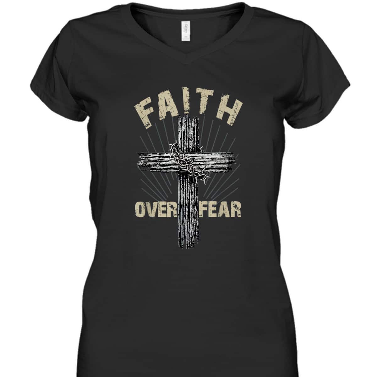 Faith Over Fear Christian Cross Religious T-Shirt For Friend Faith Over Fear Christian Cross Religious T-Shirt For Friend