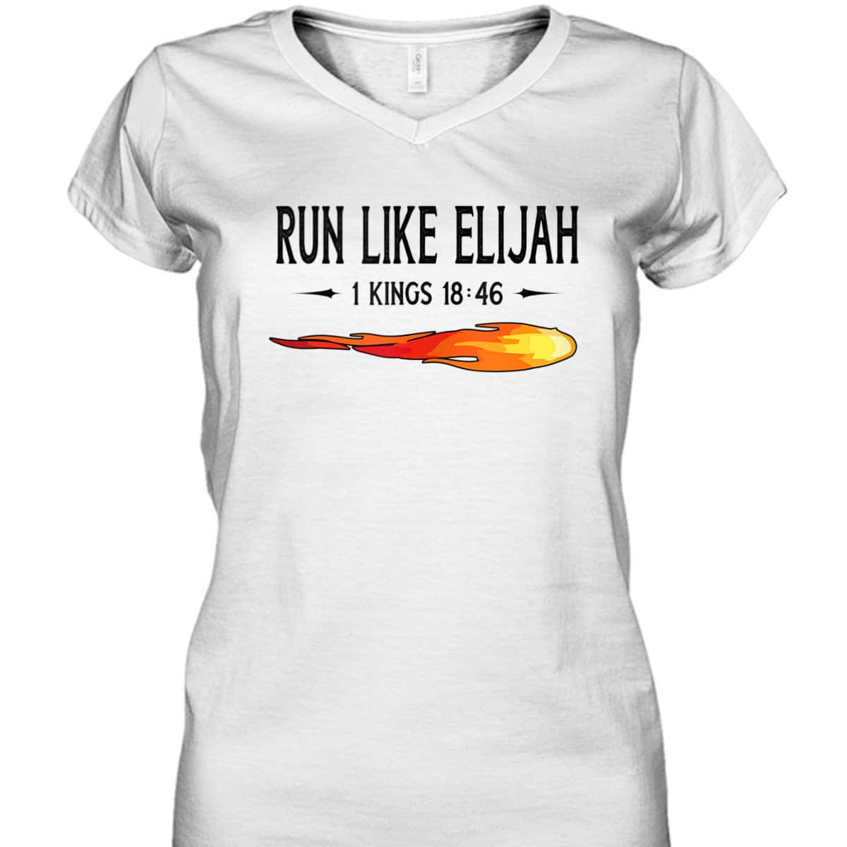 Run Like Elijah Funny Christian Runner Bible Verse 1 Kings 18:46 T-Shirt Run Like Elijah Funny Christian Runner Bible Verse 1 Kings 18:46 T-Shirt
