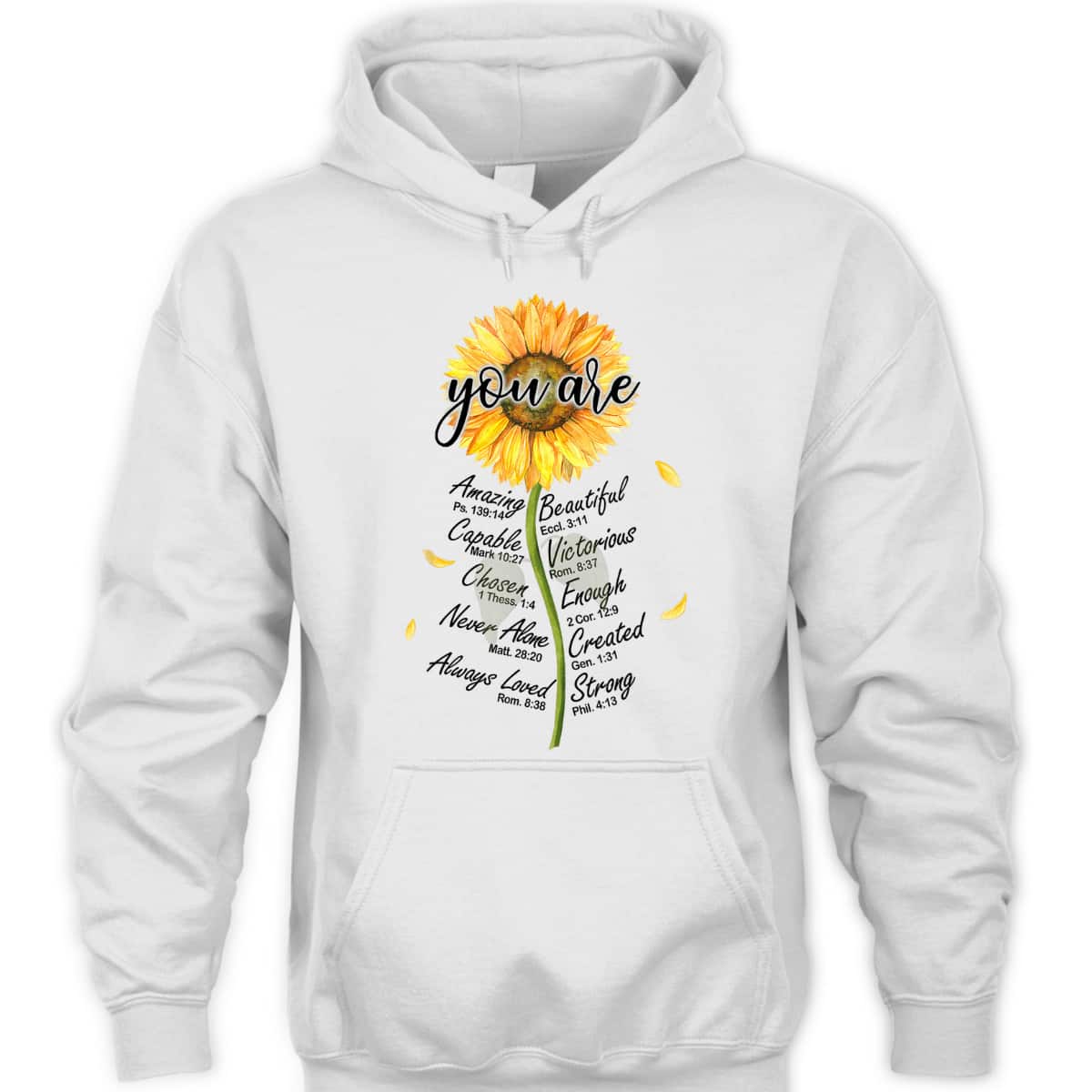 Sunflower You Are Christian Bible Verses Religious Bible Verse T-Shirt