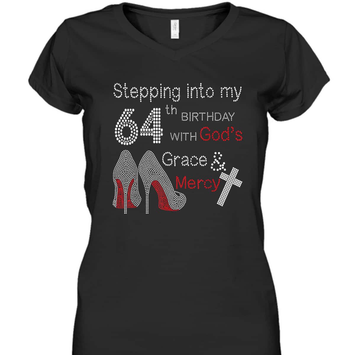Christian Stepping Into My 64th Birthday With God's Grace And Mercy T-Shirt Christian Stepping Into My 64th Birthday With God's Grace And Mercy T-Shirt
