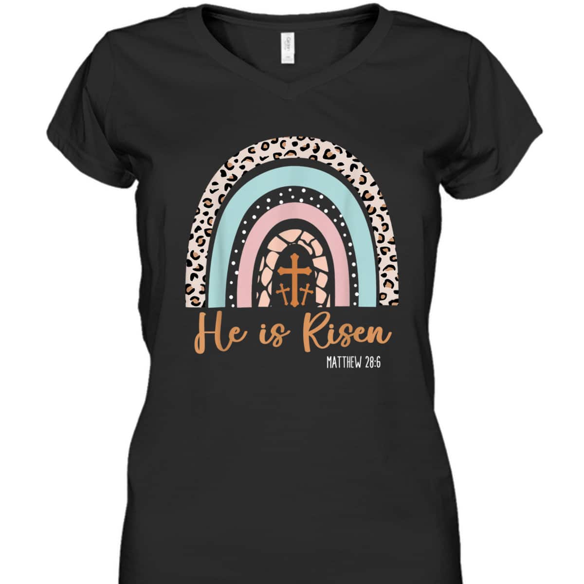 He Is Risen Rainbow Happy Easter Day T-Shirt Christian Gift He Is Risen Rainbow Happy Easter Day T-Shirt Christian Gift