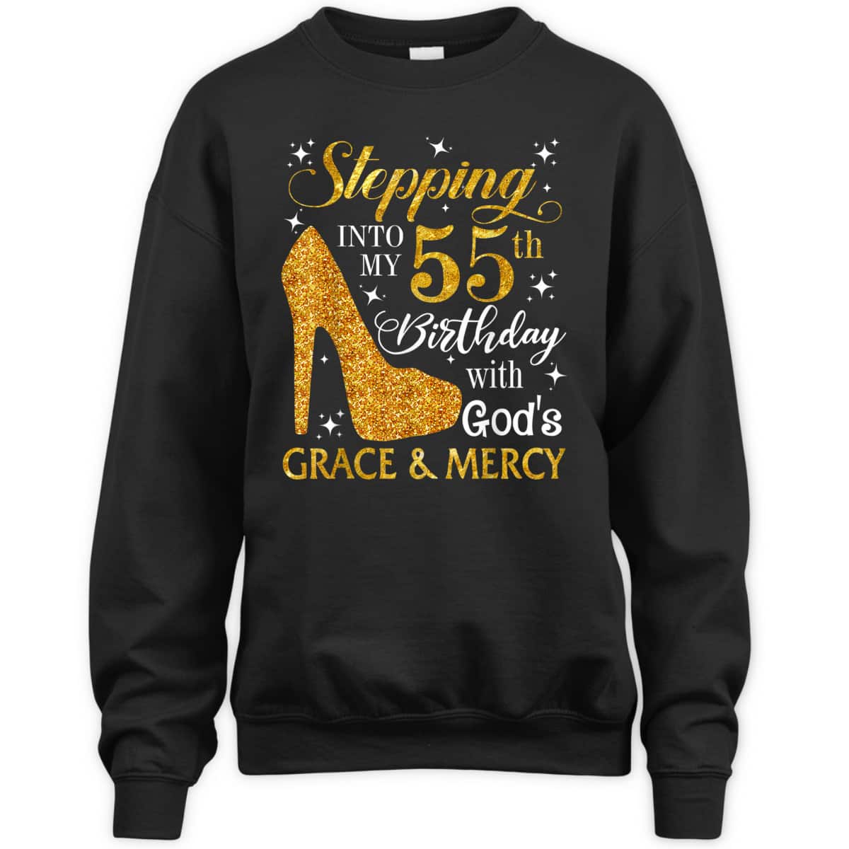 Christian Stepping Into My 55th Birthday With God's Grace & Mercy T-Shirt Christian Stepping Into My 55th Birthday With God's Grace & Mercy T-Shirt