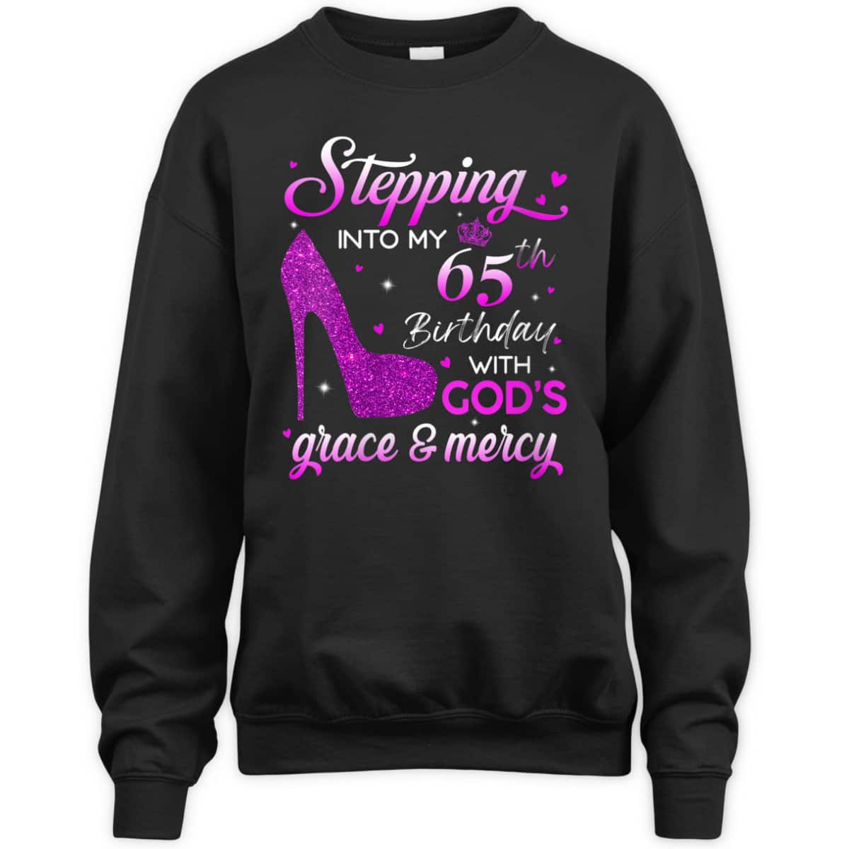 Christian Stepping Into My 65th Birthday With God's Grace And Mercy T-Shirt Christian Stepping Into My 65th Birthday With God's Grace And Mercy T-Shirt