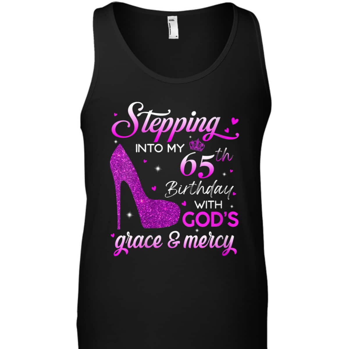 Christian Stepping Into My 65th Birthday With God's Grace And Mercy T-Shirt Christian Stepping Into My 65th Birthday With God's Grace And Mercy T-Shirt