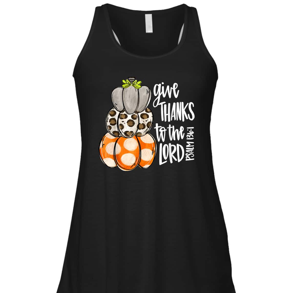 Give Thanks To The Lord Pumpkins Leopard Bible Verse T-Shirt Psalm 136:1 Give Thanks To The Lord Pumpkins Leopard Bible Verse T-Shirt Psalm 136:1