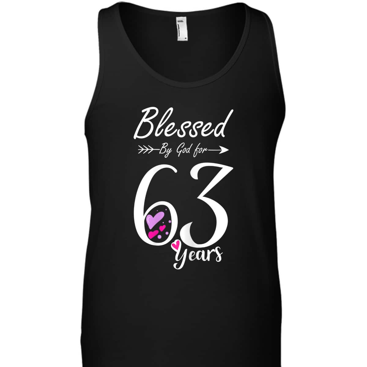 63rd Birthday T-Shirt Blessed By God For 63 Years 63rd Birthday T-Shirt Blessed By God For 63 Years