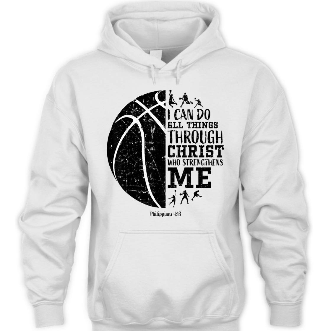 Christian Basketball I Can Do All Things Through Christ Philippians 4:13 T-Shirt