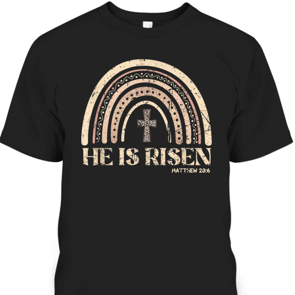 He Is Risen Rainbow Leopard Happy Easter Day T-Shirt Christian Jesus Gift He Is Risen Rainbow Leopard Happy Easter Day T-Shirt Christian Jesus Gift